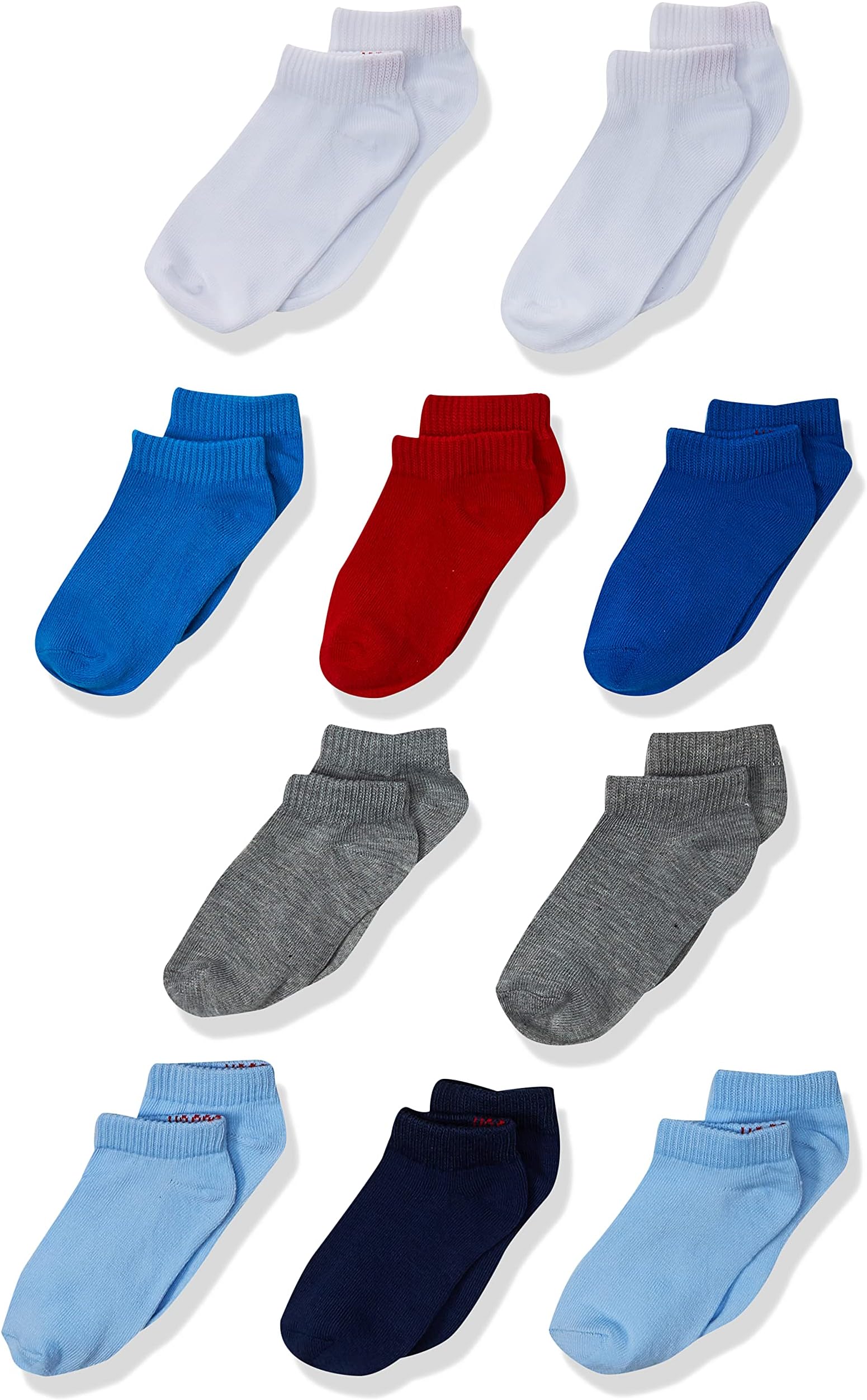 Baby and Toddler Socks, Boys' and Girls' Ankle and Low Cut, 10-Pair Packs