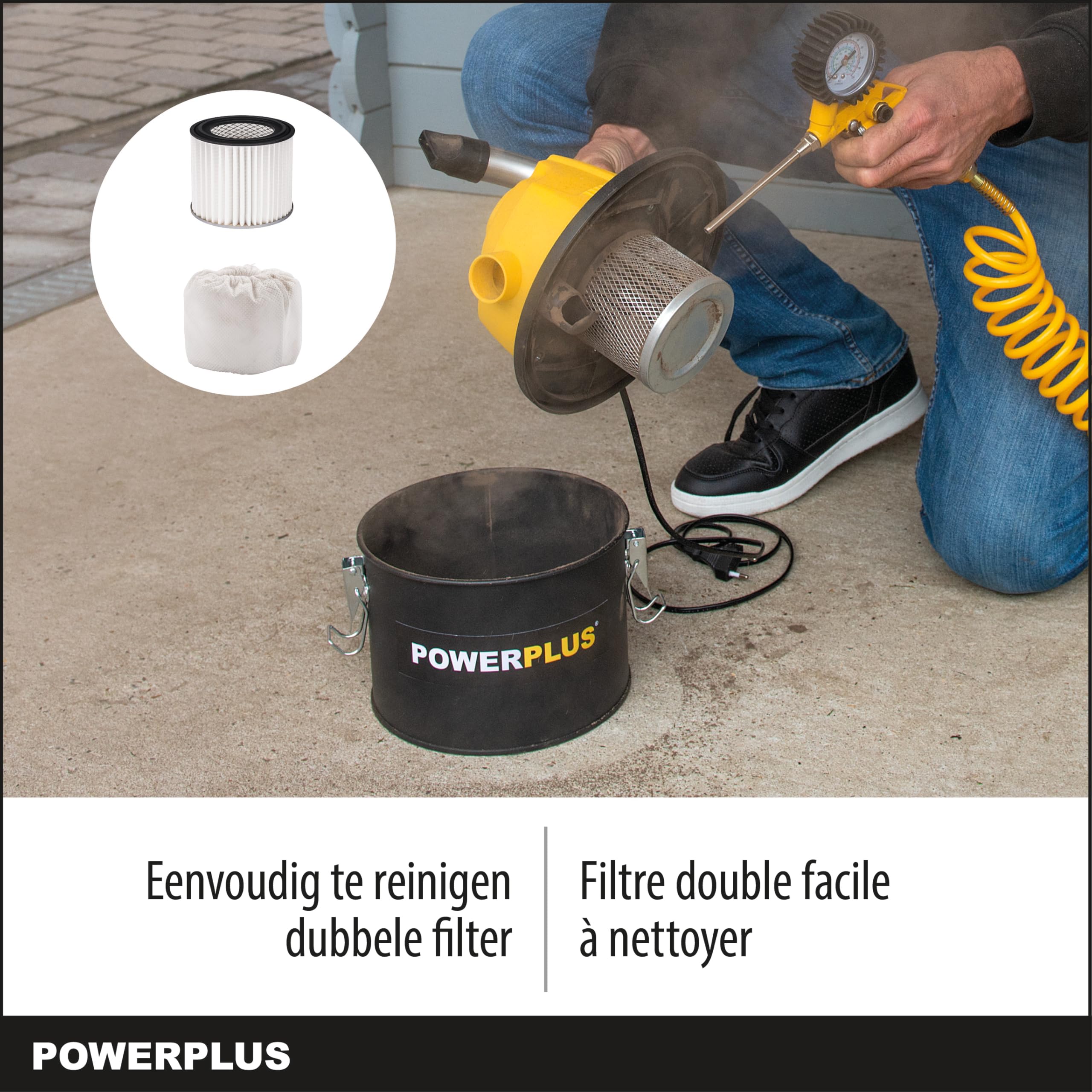 POWER plus Powerplus POWX3004-600 W aspirapolvere compatto per camino, forno – aspiracenere 4 l serbatoio – max 40°