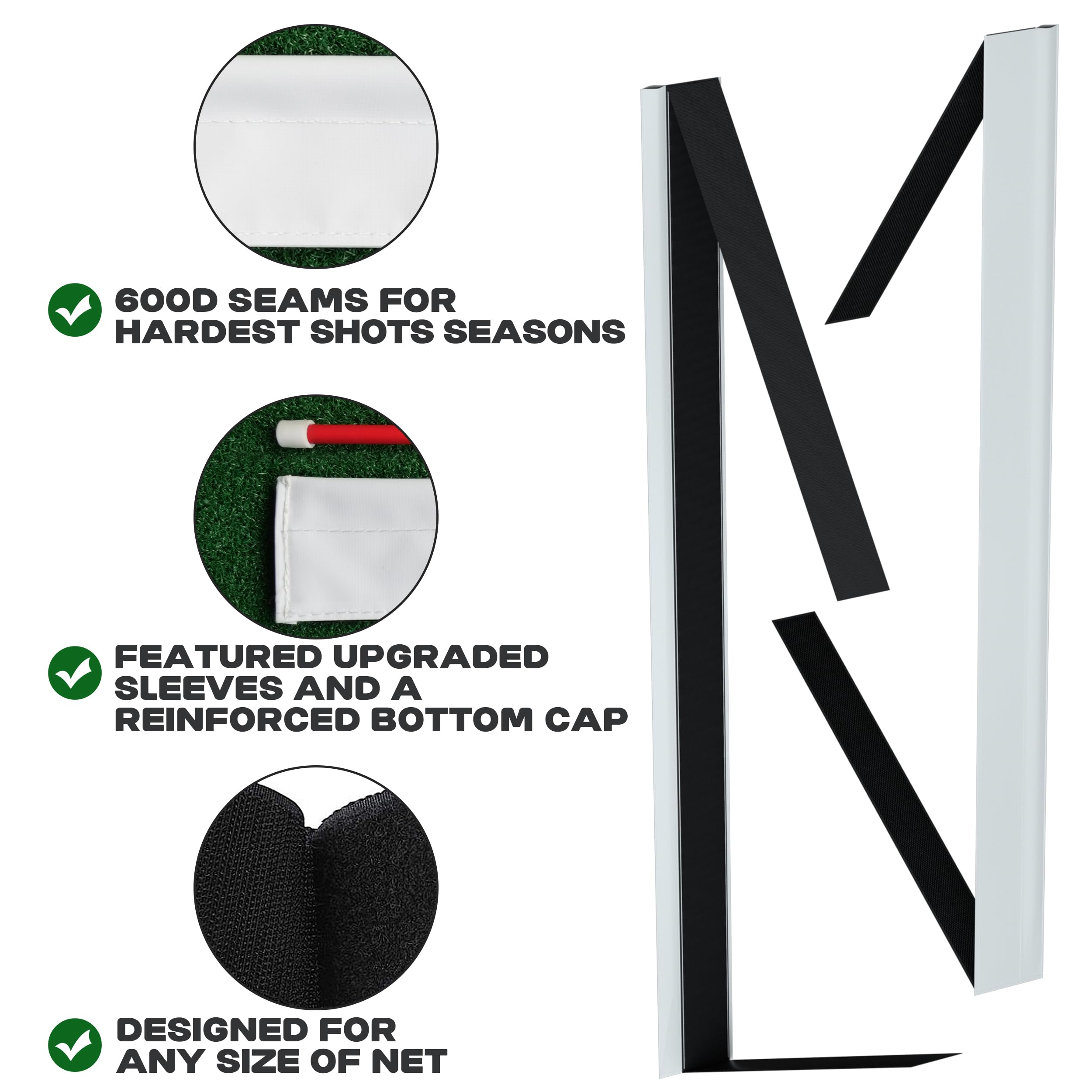 MR Volleyball Antenna Set, Antenna Poles with Sleeve, Fiberglass Collapsible Volleyball Referee Equipment Training Equipment Indoor Outdoor Beach Play, 1 Pair