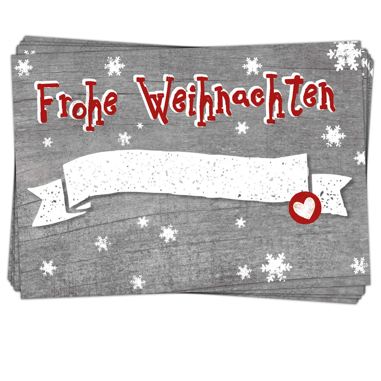Logbuch-Verlag Weihnachtsetiketten - 25 Stück, 5x14,8cm - Frohe Weihnachten Aufkleber