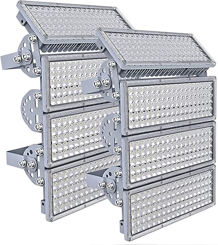 Miniatura 8 de Kekeou Luz de inundación LED de 100 W (paquete de 2), luces de inundación LED para exteriores, luces LED de estadio, 11000lm 6500K IP67 luz de
