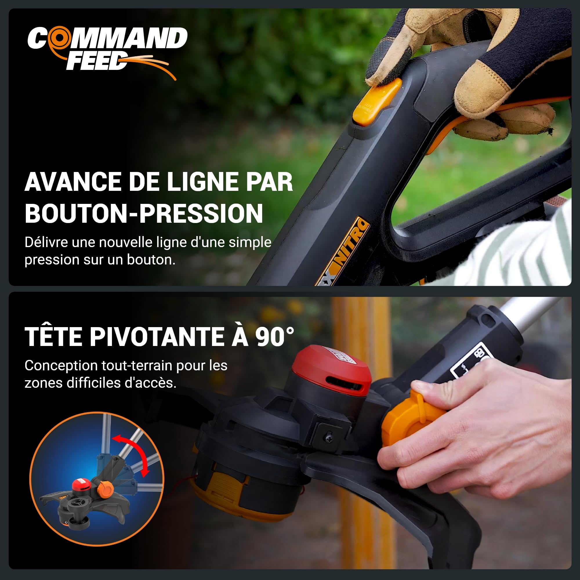 WORX WG157E.9 Accu grastrimmer 20V – 2-in-1 apparaat: kantensnijder gras met grastrimmer – praktische automatische draadverlenging – incl. draadspoel & veiligheidsbescherming – zonder accu & oplader WORX WG157E.9 Accu grastrimmer 20V – 2-in-1 apparaat: kantensnijder gras met grastrimmer – praktische automatische draadverlenging – incl. draadspoel & veiligheidsbescherming – zonder accu & oplader