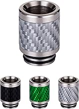 Wolfteeth 2019 Carbon Fiber Plus 810 Drip Tip Stainless Steel for Tank Atomizer RDA Electronic Cigarette, Nicotine and Tobacco Free, 124302 White