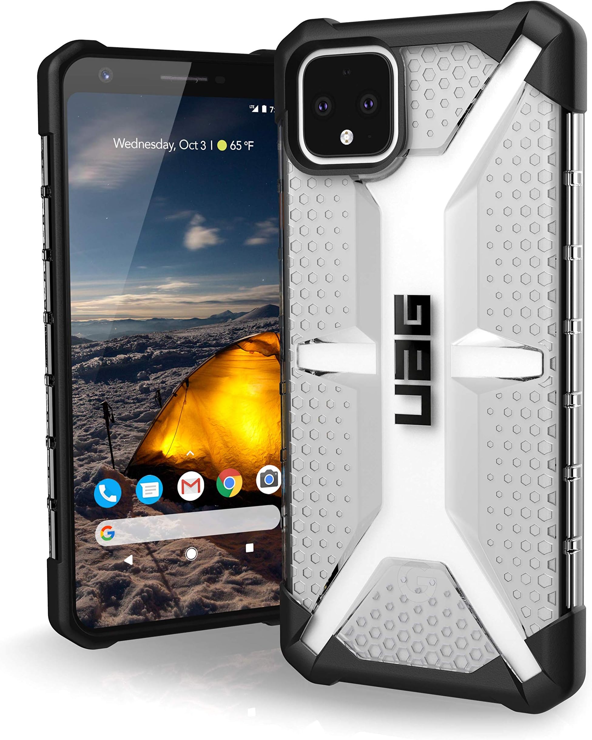Urban Armor Gear UAG Made for Google Pixel 4 XL [6.3-inch Screen] Plasma Feather-Light Rugged [Ice] Military Drop Tested Case