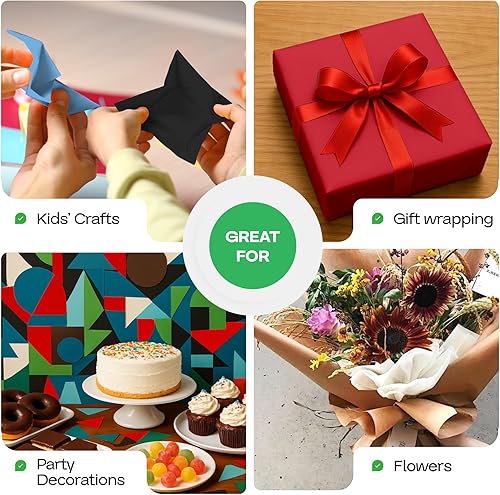 Vista 41 de Rollo de papel kraft marrón de 24 x 1800 pulgadas (150 pies) con cortador, papel de calidad fabricado en Estados Unidos, 50 libras de grosor