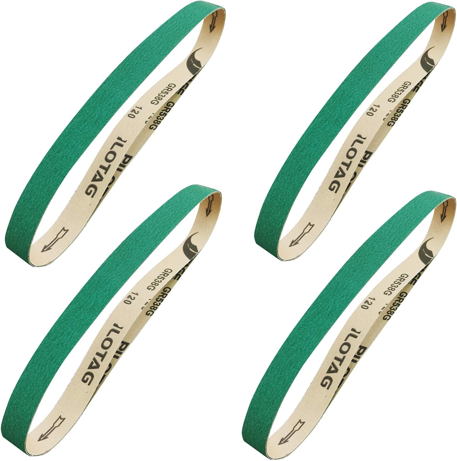 12 PCS 1 X 30 Inch Higher Hardness Zirconia Sanding Belts - 40 60 80 120 Grits, Metal Grinding Sander Belt for Metal, Wood, Cars, Furniture, Stainless Steel