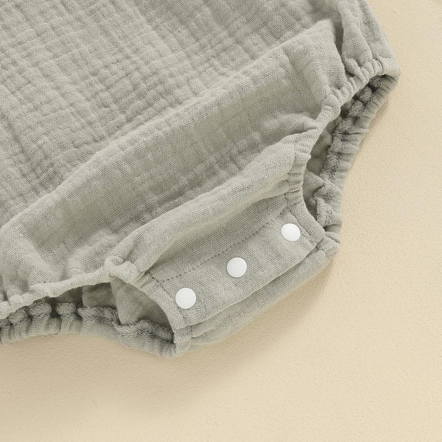 Newborn Baby 1 Piece Summer Romper Baby Girl Boy Solid Color Jumpsuit Sleeveless Backless Overalls Outfits - Image 7