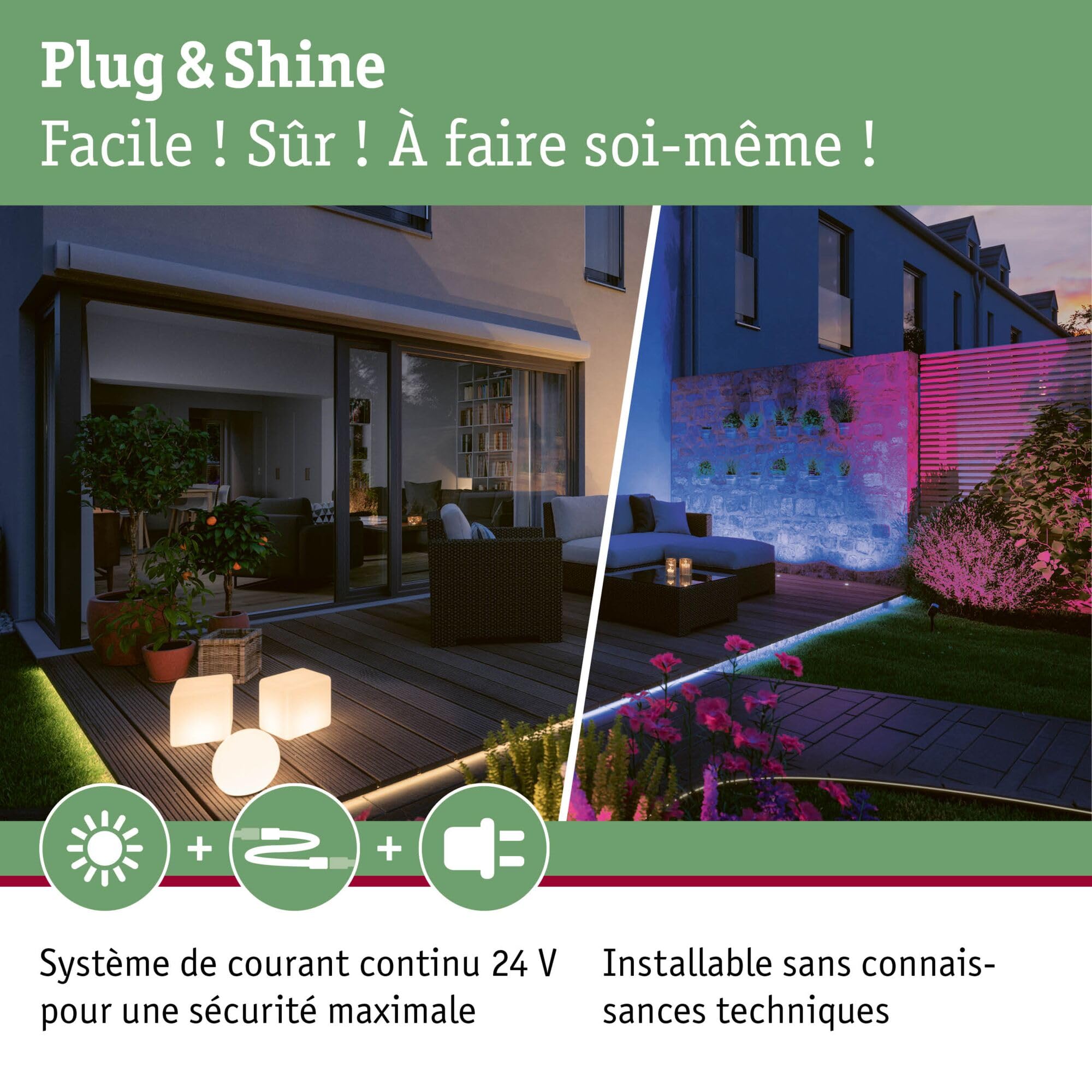 Paulmann 93689 LED Plug & Shine Luminaire d'extérieur Sting incl. 3x6 watts gradable Piquet à planter Anthracite Luminaire de jardin Alu Extérieur 3000 K