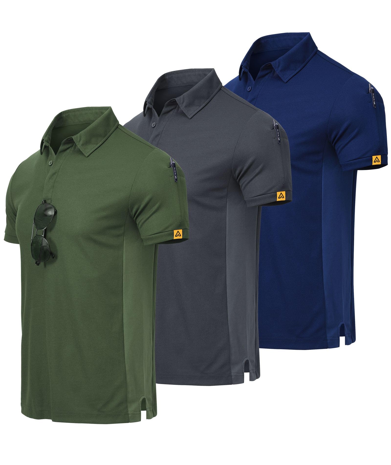 Polo Uomo Manica Corta, Maglietta Polo Uomo, Traspirante Polo T Shirt da Lavoro Uomo, Magliette Maniche Corte Uomo per attività All'aperto