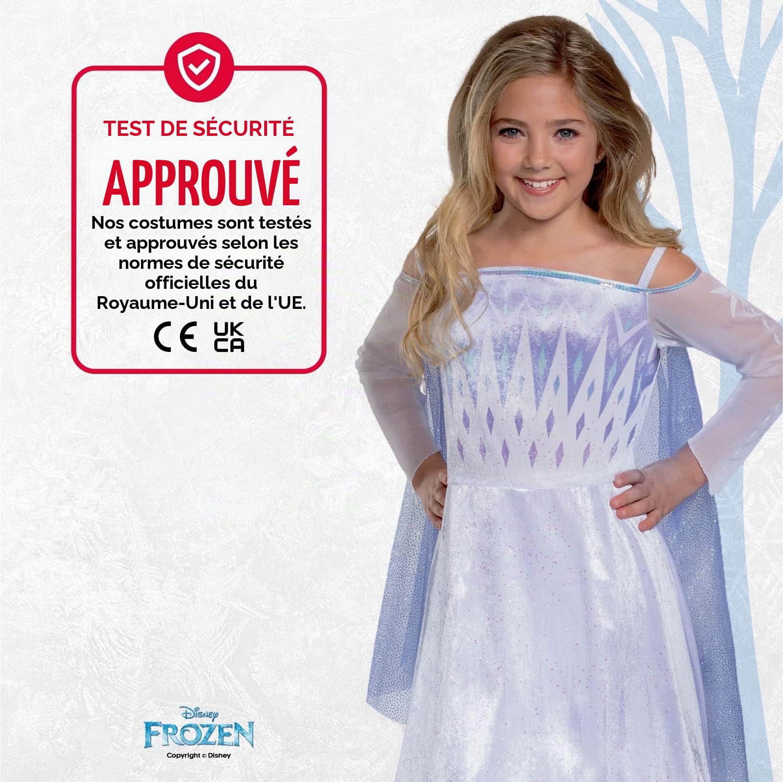 Disney Officiel Robe Elsa Reine des Neiges 2, Déguisement Princesse Fille, Costume Hiver Deluxe, 4-6 Ans