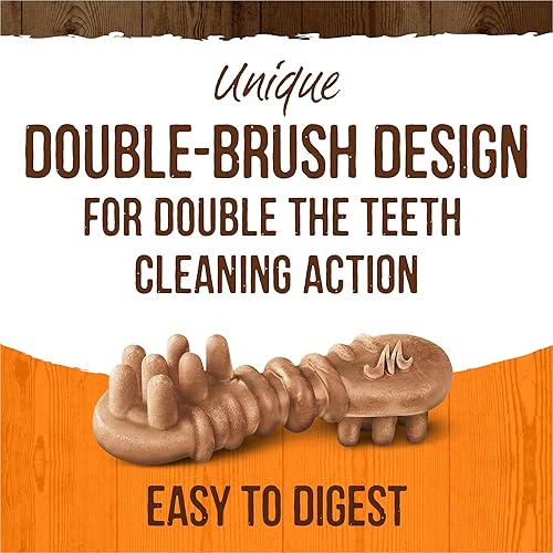 Miniatura 7 de Merrick Fresh Kisses - Masticables dentales naturales, golosinas infundidas con calabaza y canela para perros pequeños, de 5 a 15 libras, bolsa de 9