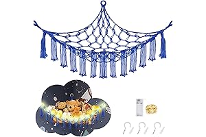 Stuffed Animal Corner Hammock with Luminous Stars