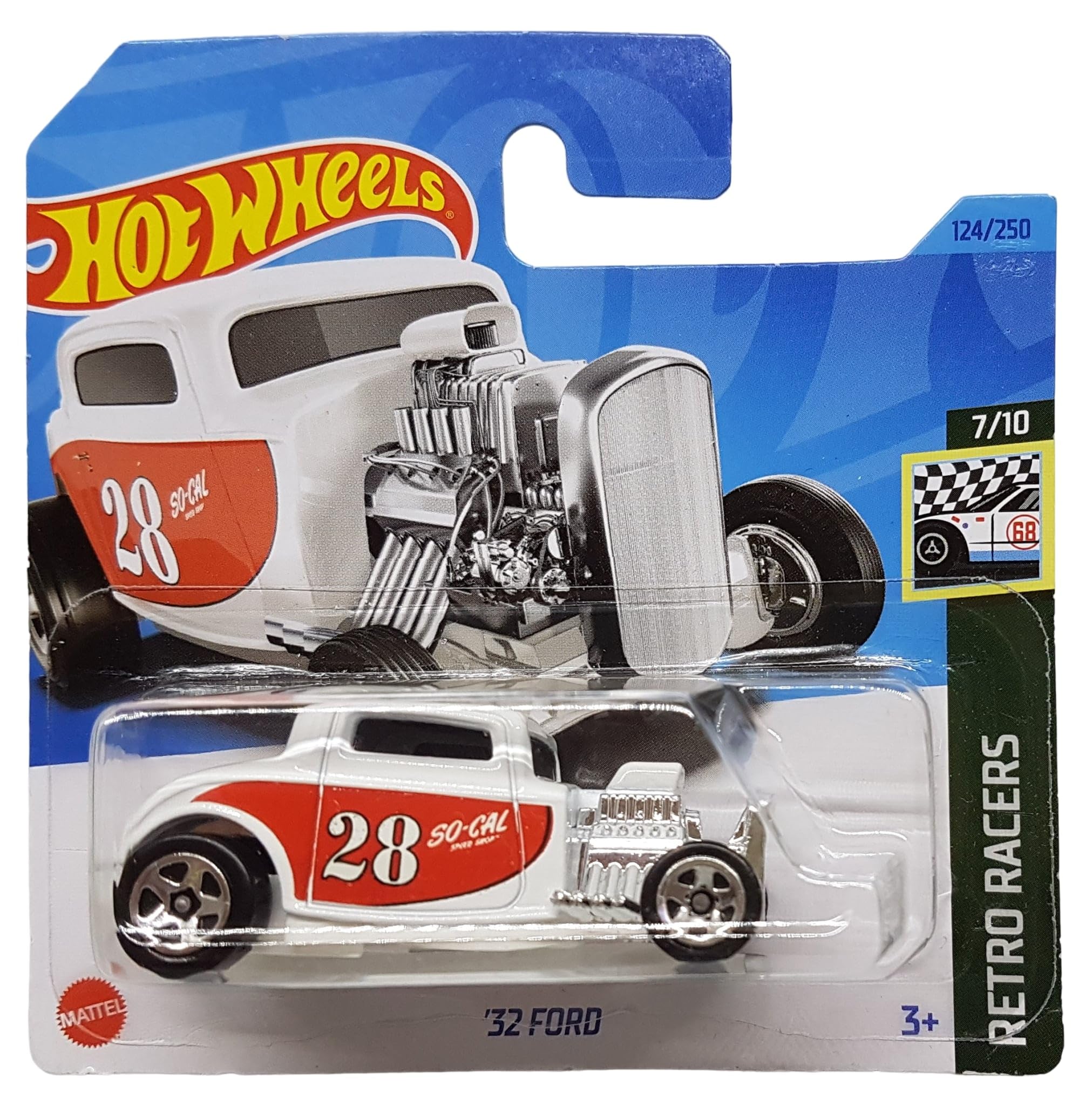 Hot Wheels - ´32 Ford - Retro Racers 7/10 - HKH04 - Short Card - SoCal - Blanco - Mattel 2023