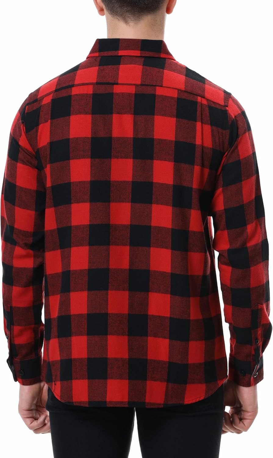 Alex Vando Mens Button Down Shirts Flannel Shirt Long Sleeve - Image 5