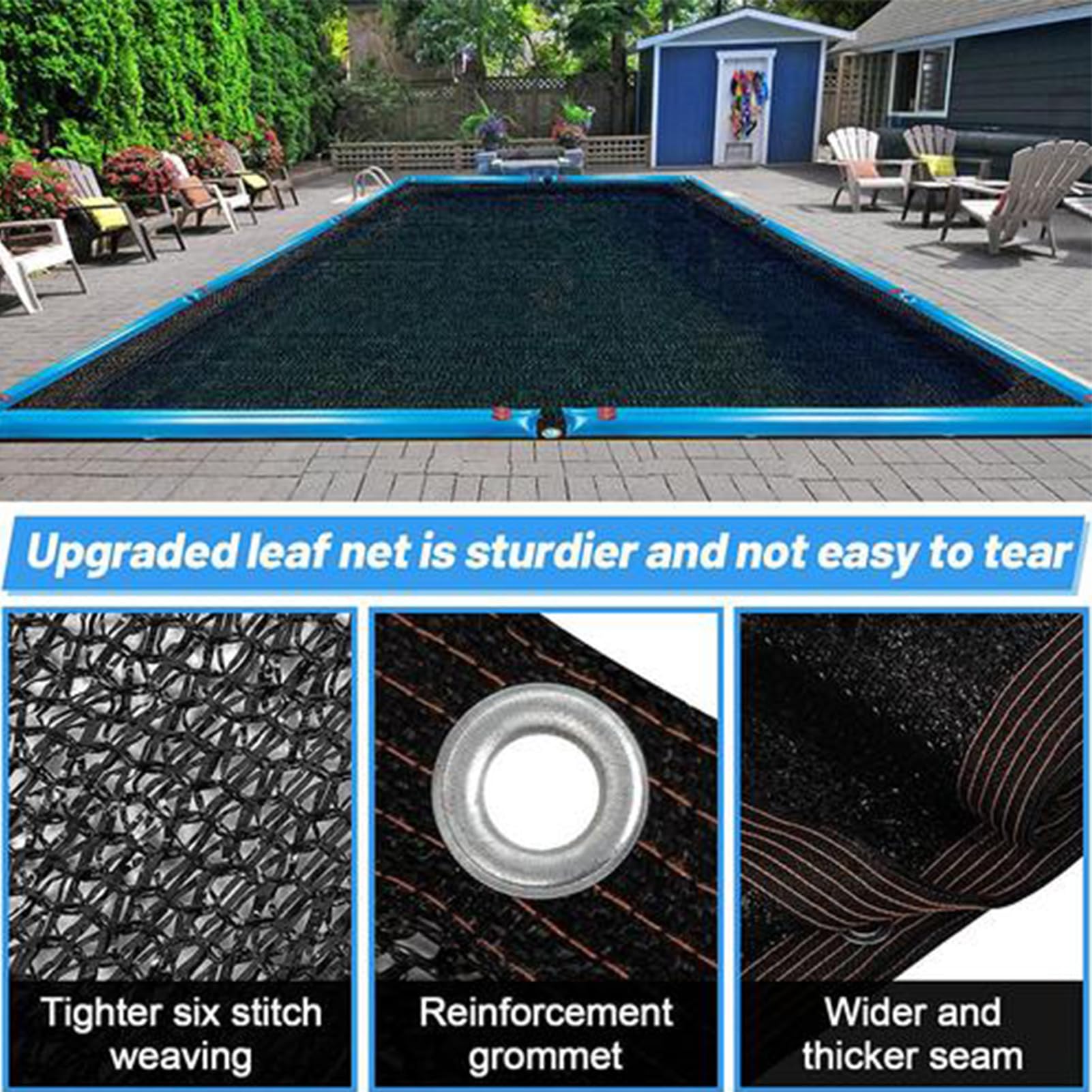 Copertura Anti Insetti Per Piscina Ovale Rettangolare Fuori Terra Rete Anti Foglie