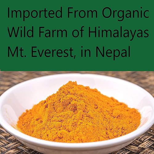 Miniatura 3 de FRESH HIMALAYAS Polvo de cúrcuma orgánica de alta calidad con curcumina, 14.11 oz  Sin gluten, sin OMG y apto para dieta cetogénica, potenciador de