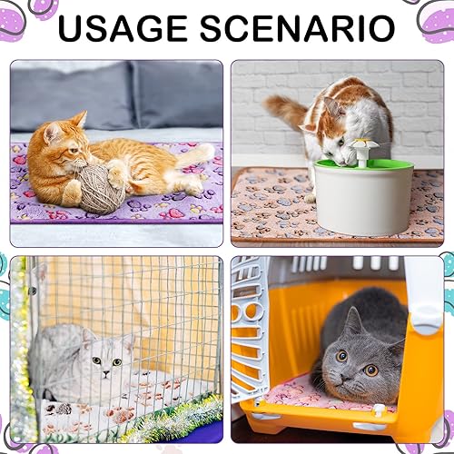 Miniatura 6 de 20 piezas de manta de forro polar PET pequeña, lavable, impermeable, ropa de cama para animales pequeños, cobayas, cachorros, perros, gatos,