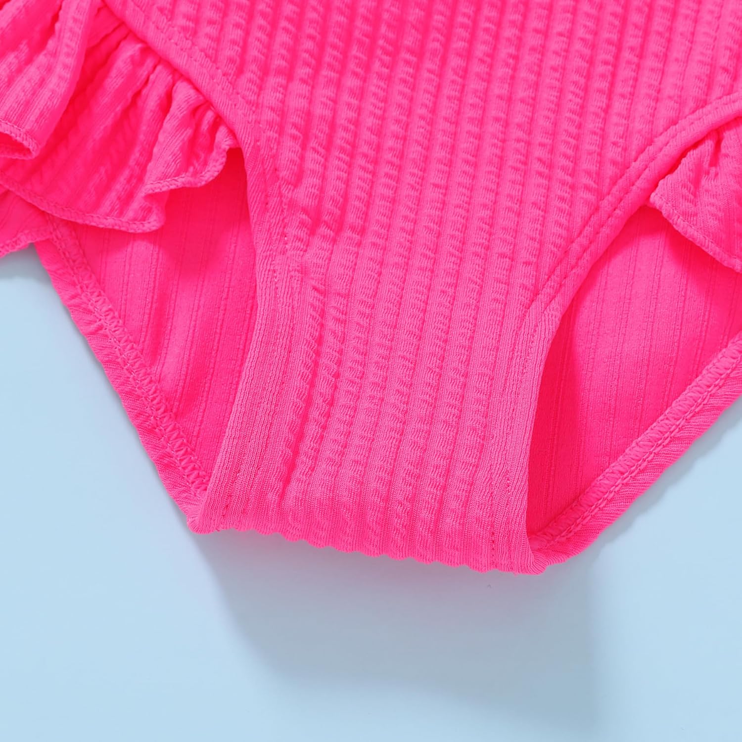 YOUNGER TREE Toddler Girls Two Pieces Swimsuit Color Block Stripe Swimwear Summer Beach Bathing Suit 18M-5T - Image 2