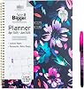 PlanAhead See IT Bigger April 2025 - June 2026 MonthlyWeekly Large Planner 8.5 x 11and SUHEYLA Twin Fluresten Pen