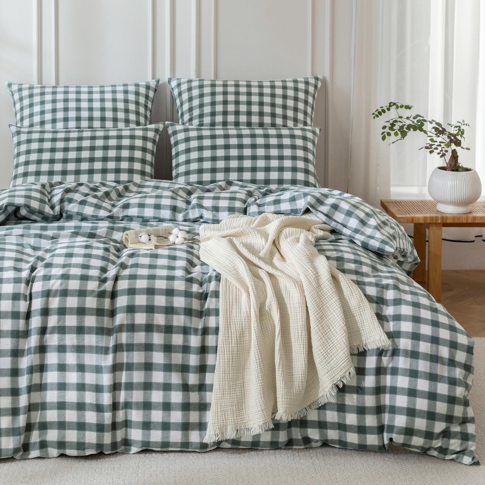 Housse de couette 220x240 coton fermeture éclair pour un enfilage facile