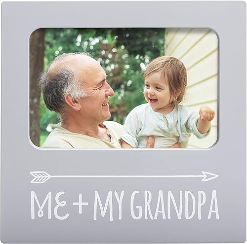 Kate & Milo Marco de Me & My Grandpa, regalo para el mejor abuelo del mundo, día del abuelo, regalos para el abuelo, día del padre, gris