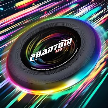 Light Up Flying Disc - RGB LED Colors, Ultra Bright, 13 Light Modes, Rechargeable, Waterproof Outdoor Flying Disc Toy for Kids Teens Adults, Camping Beach Backyard Games Gift