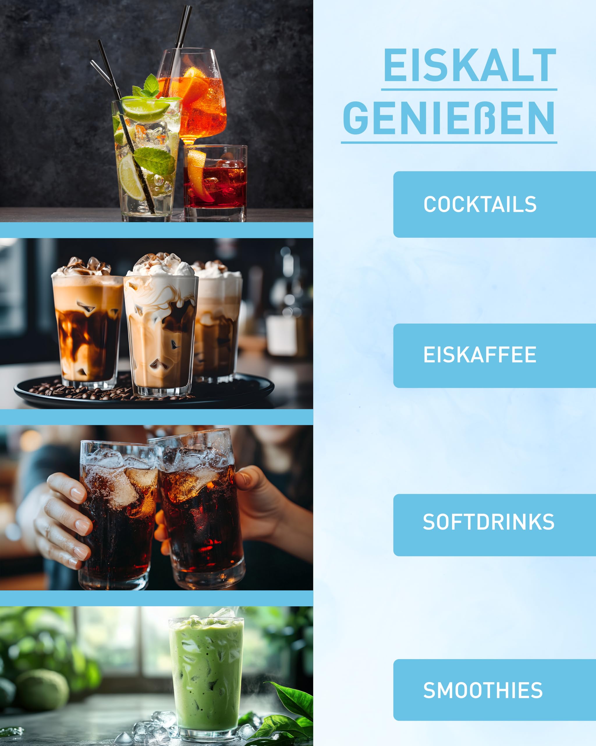 HEINRICHS Eiswürfelmaschine, Eiswürfelbereiter mit Timer, 3 einstellbare Eiswürfelgrößen, LCD-Display, 2,2 Liter Wassertank, Selbstreinigungsfunktion, Edelstahl, 120 W Leistung Heinrich´s