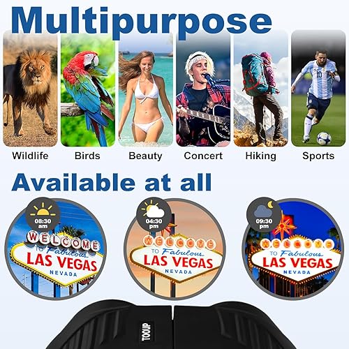 Miniatura 7 de Binoculares de 12 x 25 para adultos y niños, prismáticos compactos HD con visión nocturna con poca luz y ocular grande, prismáticos de alta potencia