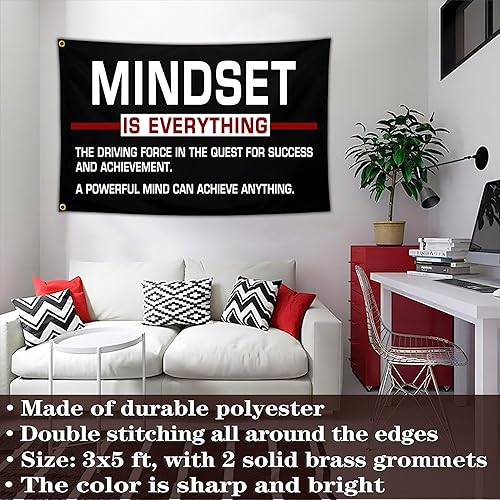 Miniatura 2 de NASIAN Bandera motivacional de disciplina de 3 x 5 pies, bandera motivacional para gimnasio, bandera inspiradora para habitación de chicos, hogar