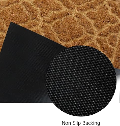 Miniatura 4 de IRONGATE Tapete de bienvenida  Tapete antideslizante con ranura profunda que atrapa la suciedad, impresión de azulejos marroquíes, fibra de coco