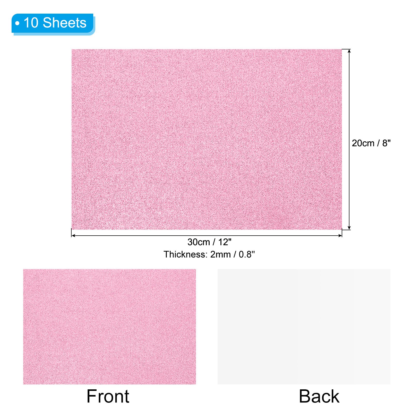 10 Feuilles De Mousse EVA Noire 2mm D'épaisseur - 30x20 Cm (12x8 Pouces) - Pour Loisirs Créatifs Et DIY 10 Feuilles De Mousse EVA Noire 2mm D'épaisseur - 30x20 Cm (12x8 Pouces) - Pour Loisirs Créatifs Et DIY