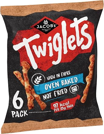 JACOB'S Twiglets Original Baked Snacks Multipack 6 x 23g, 138g