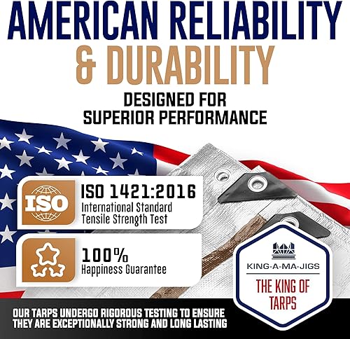 Miniatura 4 de Lona resistente de 10 x 20 pulgadas, 0.394 in de grosor, impermeable, resistente a desgarros y decoloración, alta durabilidad, tratamiento UV,