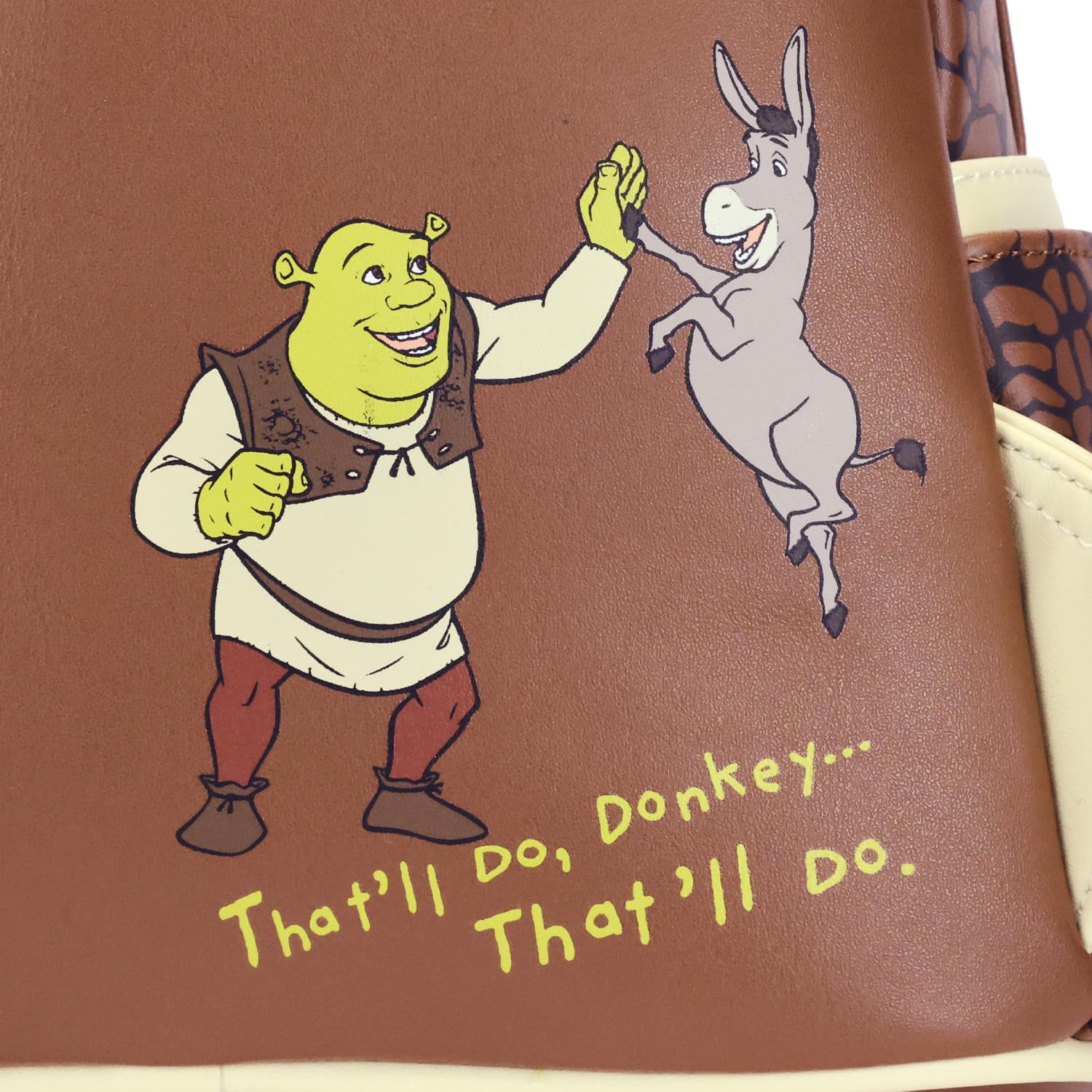 Loungefly Shrek and Donkey Backpack - Green and Tan SHREK - Shrek & Donkey Swamp Door - Backpack LoungeFly  main image 2
