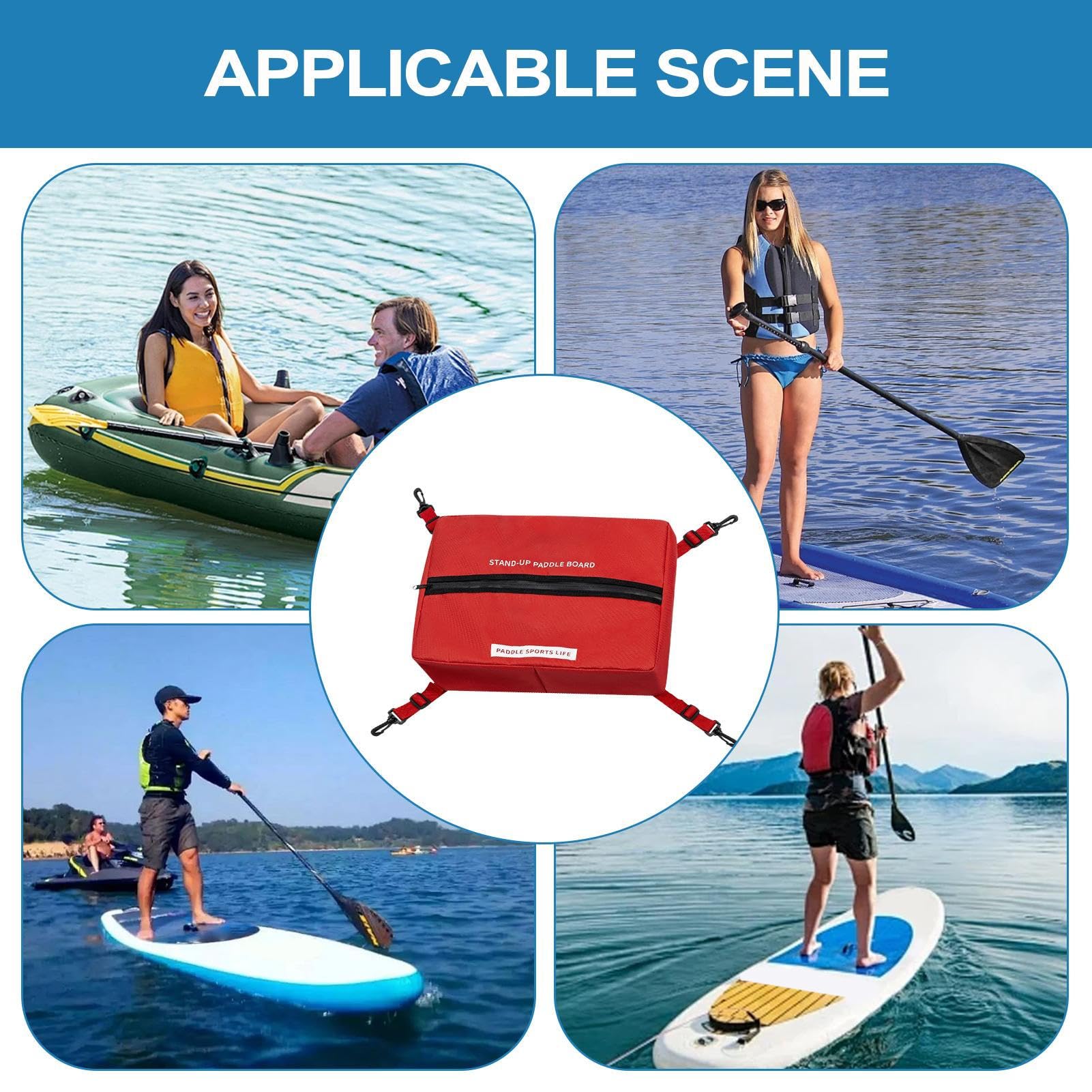 Generico Paddle Board Cooler Bag, Waterproof Insulated Deck Storage Organizer with Adjustable Straps, Large Capacity Leakproof for Paddleboarding, Kayaking