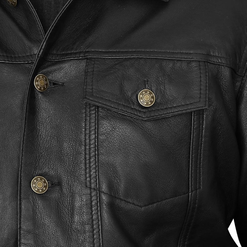 PREMIUM BLACK TYPEⅡ TRUCKER LEATHER JACK Levi's｜PREMIUM BLACK