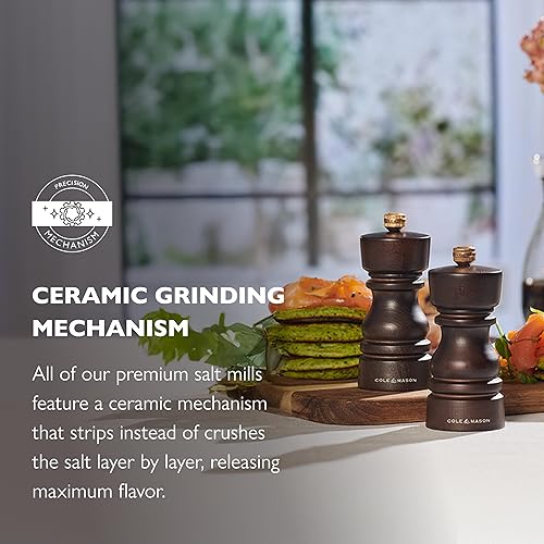 Miniatura 4 de Cole & Mason Molino de sal de madera de chocolate Londres 5.118 in