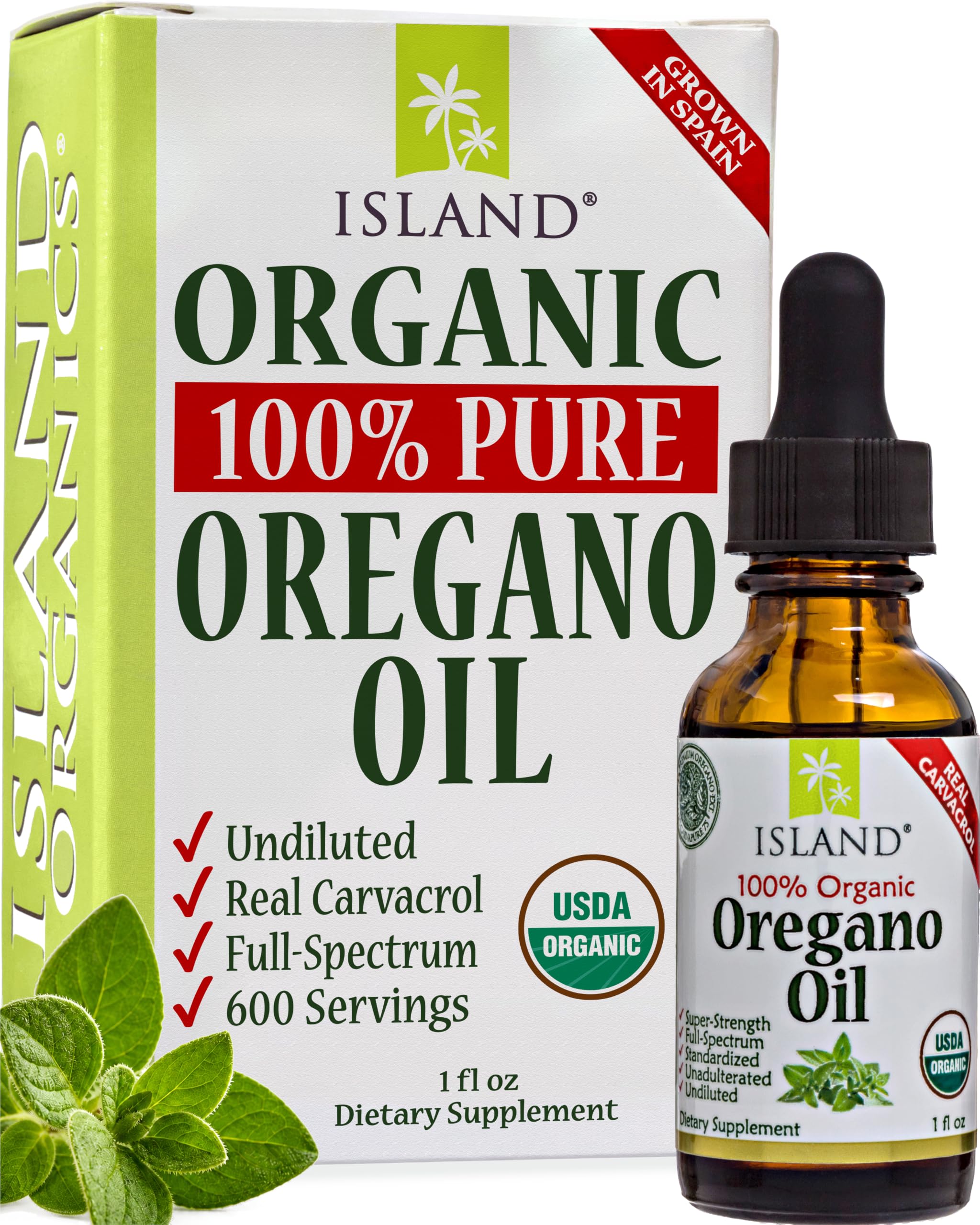 Oregano Oil Organic Drops, 100% Pure Undiluted Wild Oil of Oregano Extract
