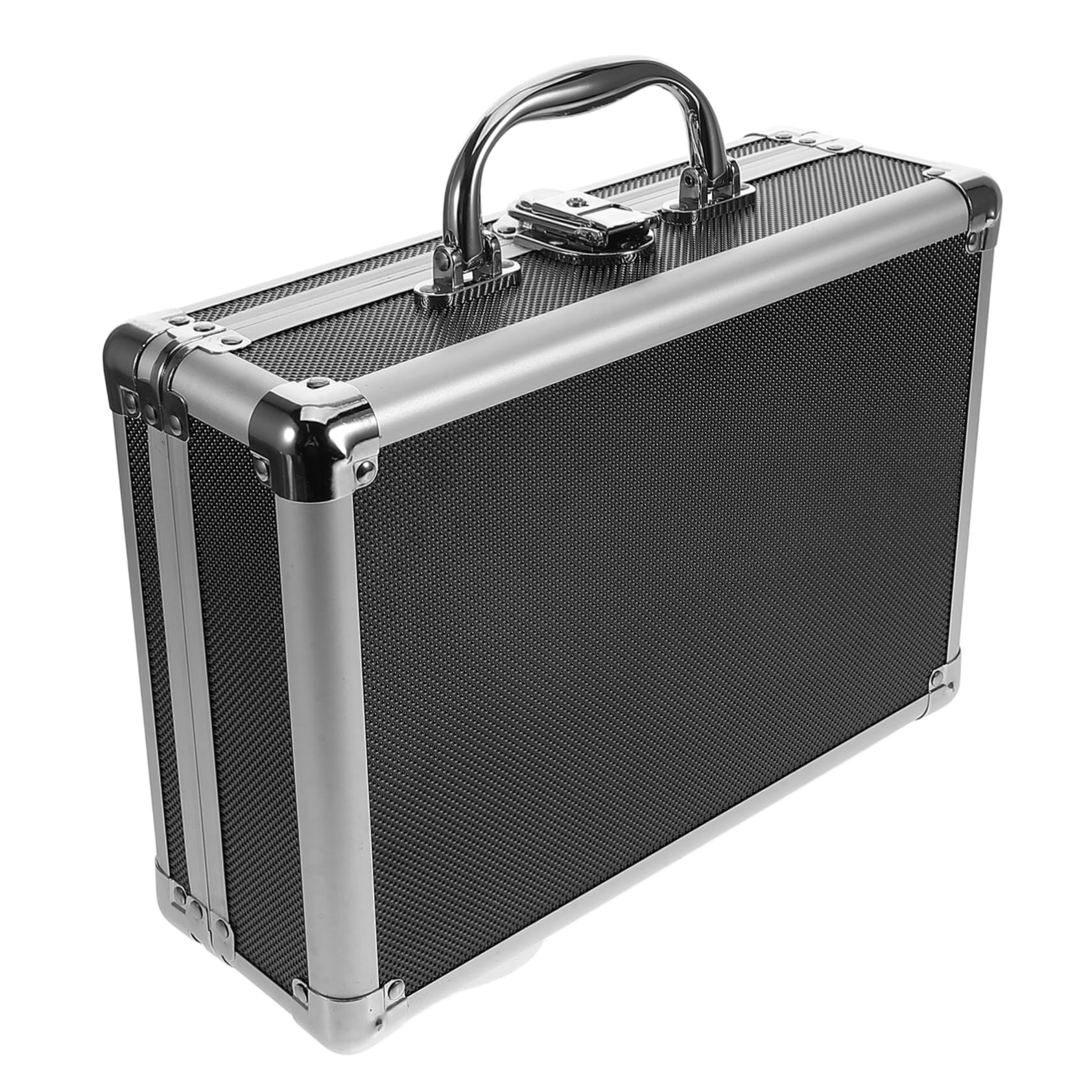 Boîte de rangement en aluminium Luxshiny avec poignée pour transport et maison