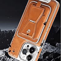 Vista 4 de Funda magnética de cuero para teléfono con tarjetero desmontable, elegante y funcional funda magnética tipo cartera para iPhone (iPhone 12, negro)