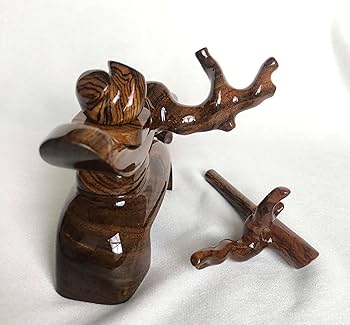 Amazon | ヘラブナ万力 天然木黄金柿 弓型万力 ヘラブナ釣具用品 竿枕