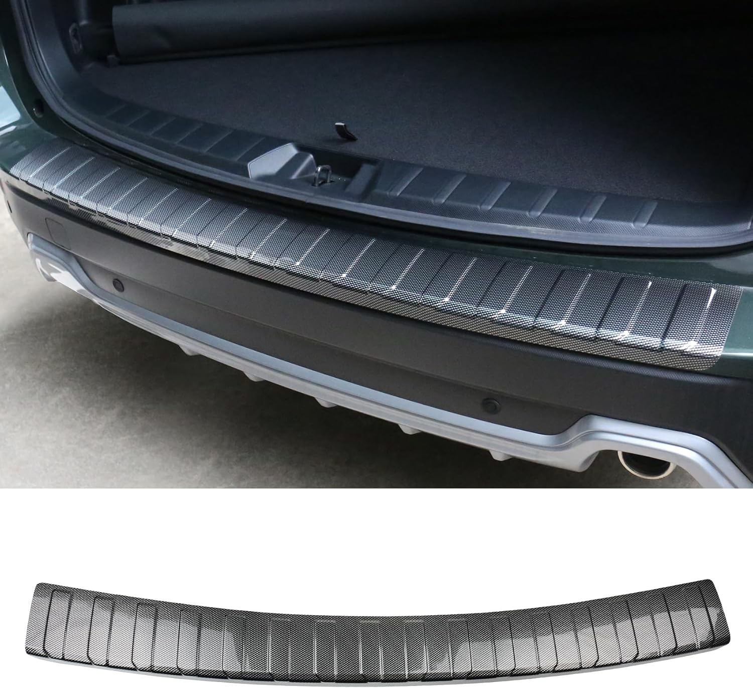 Car Rear Bumper Protector Guard, Universal Black Rubber Anti-Scratch Abrasion Resistant Trunk