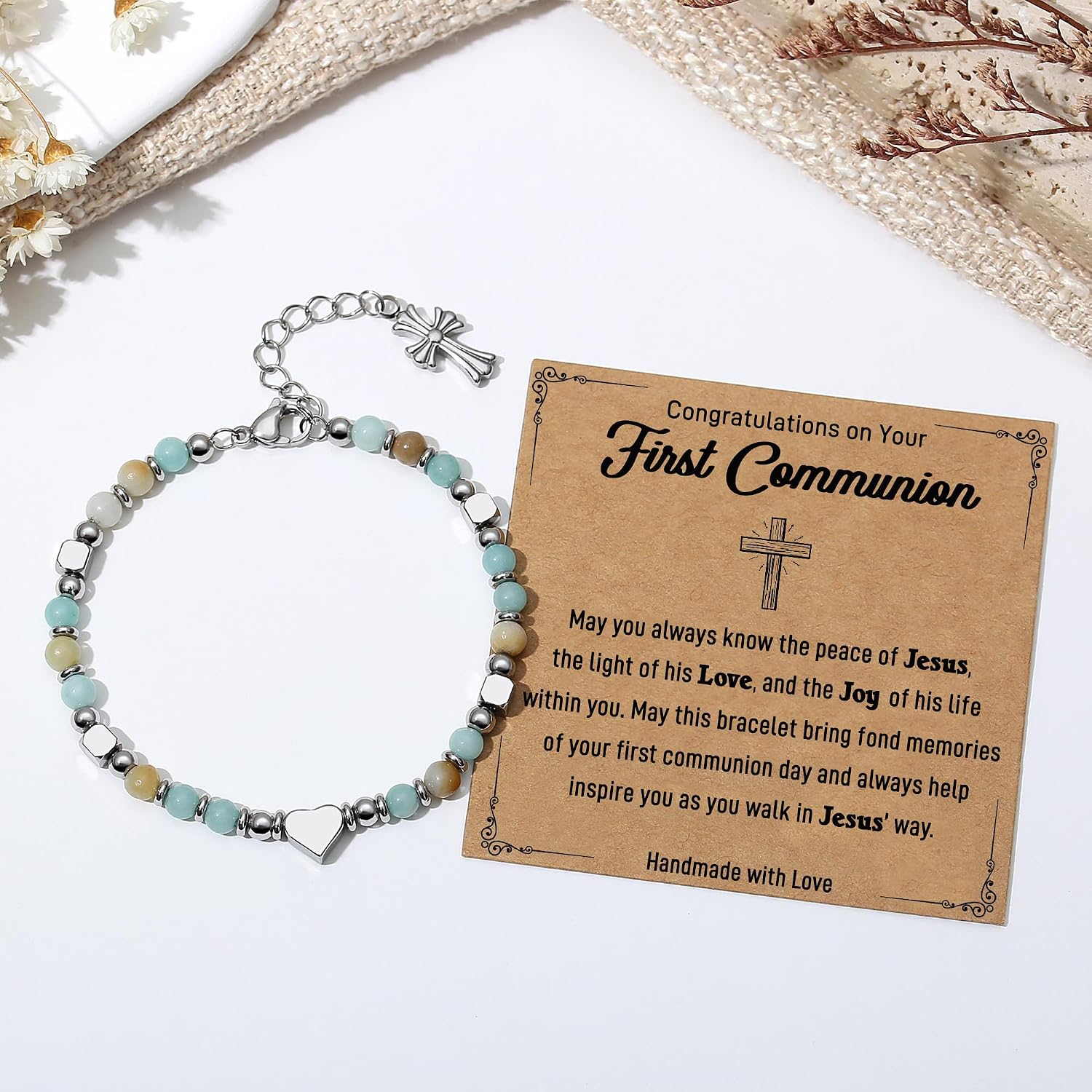 TONY & SANDY Christian Gifts for Women, Religious Cross Bracelet Faith Jewelry, Confirmation Baptism Christmas Birthday Gifts for Women, Unique Gifts for Teens Girls Kids Adults