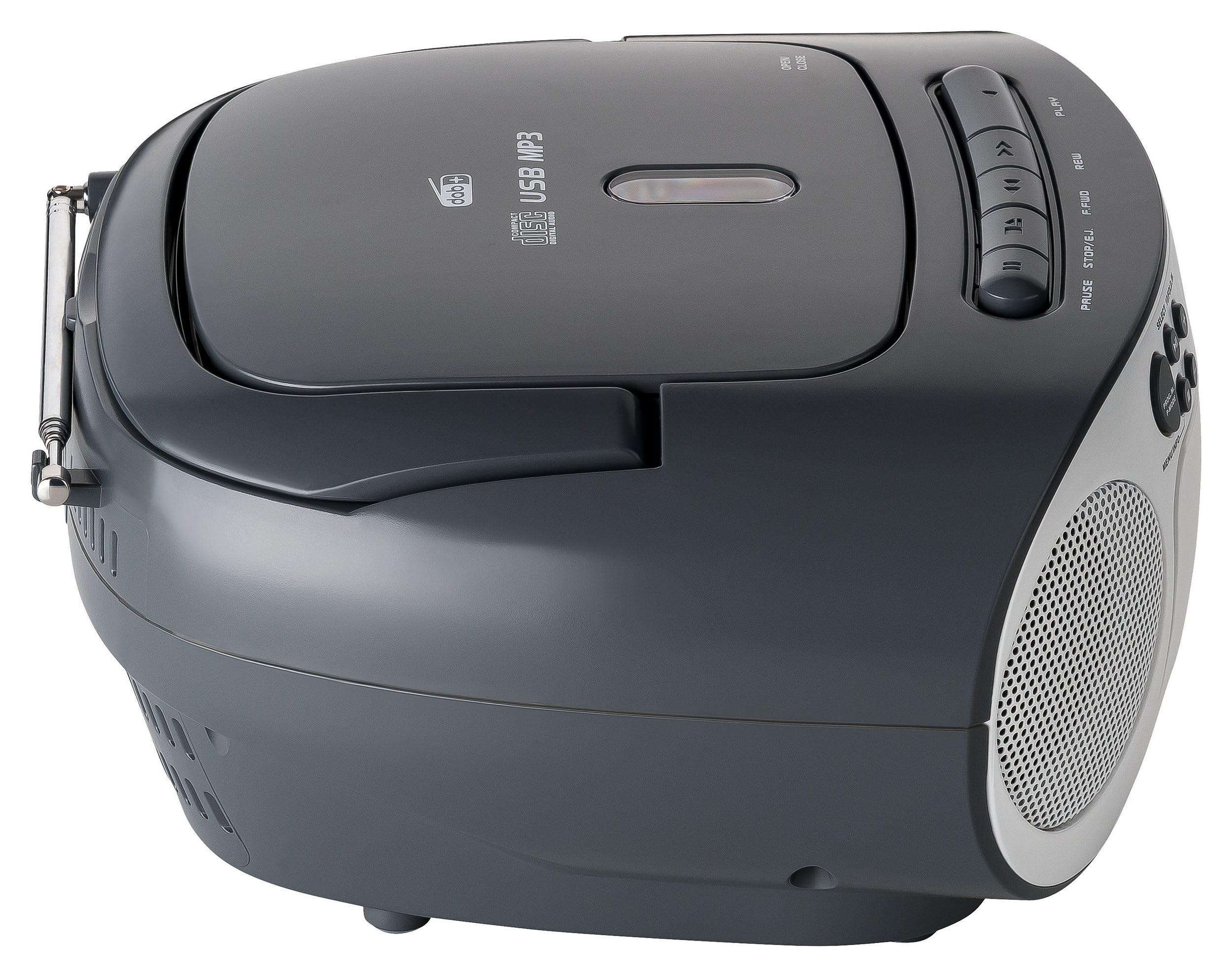 Radio CD DAB+/FM REFLEXION RCR2260DAB/GR z AUX, USB, Cassetta, Grigio