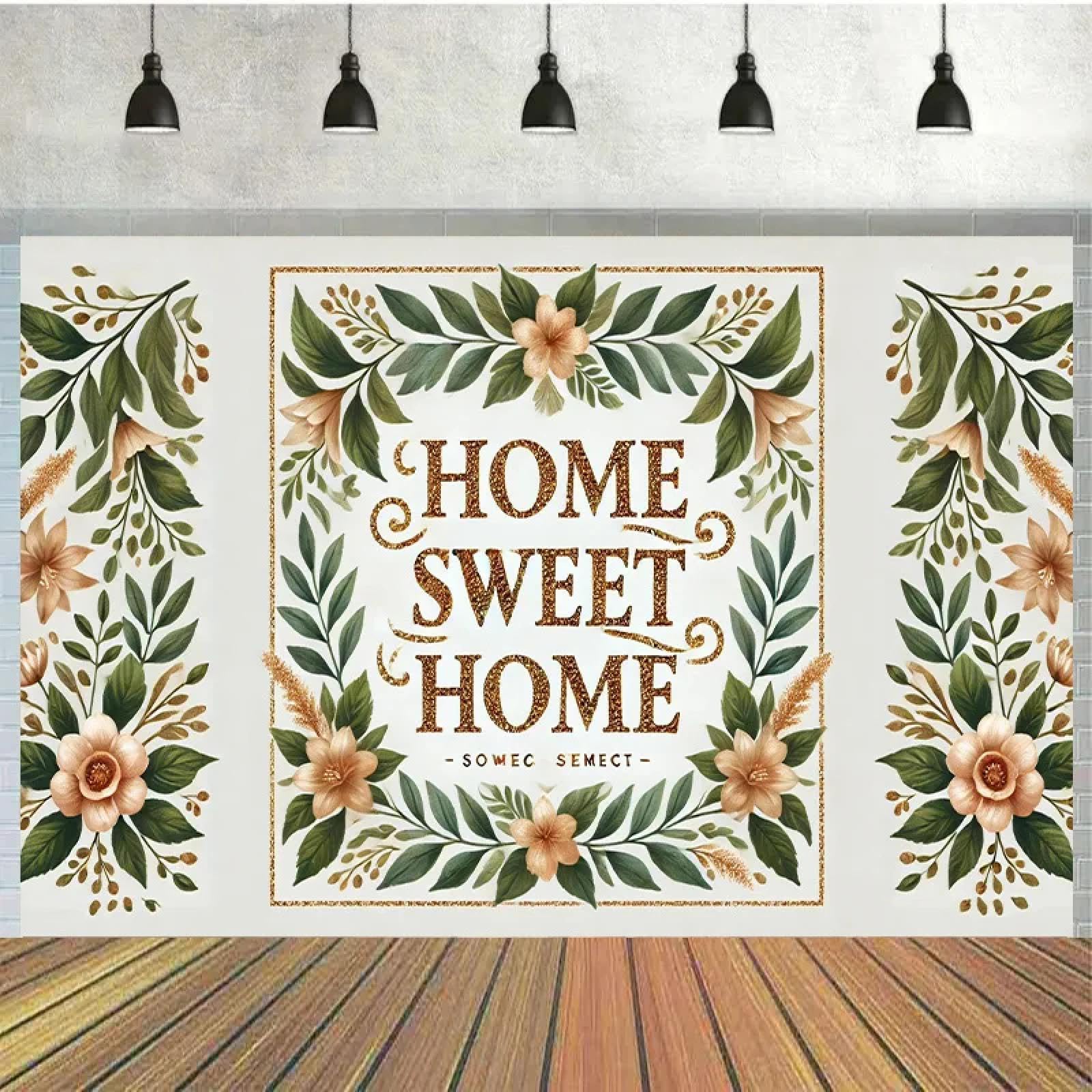 Home Sweet Home Photography Banner Convient pour Les Anniversaires Vacances Fêtes Plusieurs Tailles au Choix