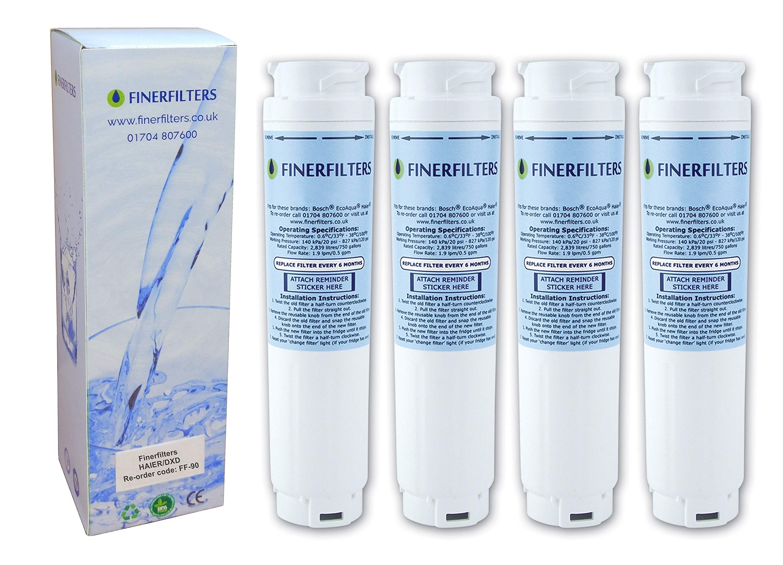 Filtre compatible Rangemaster DXD Finerfilters FF-90 à charbon actif longue durée