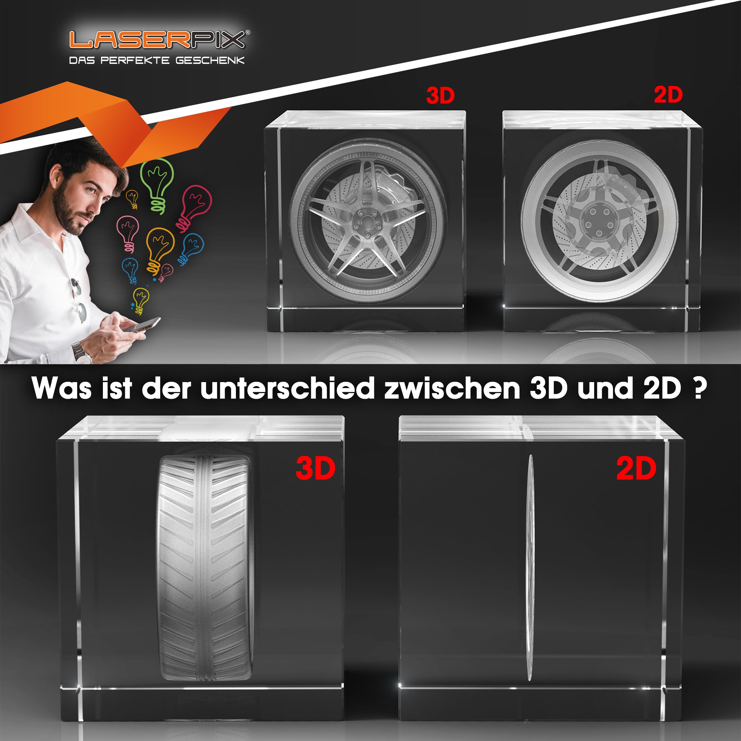 3D Taufkerze in Glas – Personalisierte Gravur mit Teelicht, Erinnerungsgeschenk zur Taufe, 3D-Foto, emotionales Geschenk, lebenslange Freude