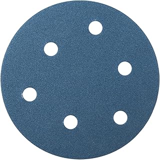 Kozelo Sanding Discs Hook and Loop Backing - [5 Inch x 180 Grits] Aluminum Oxide Blue Sandpapers for Orbital Sander Round Sanding Papers, 6 Holes