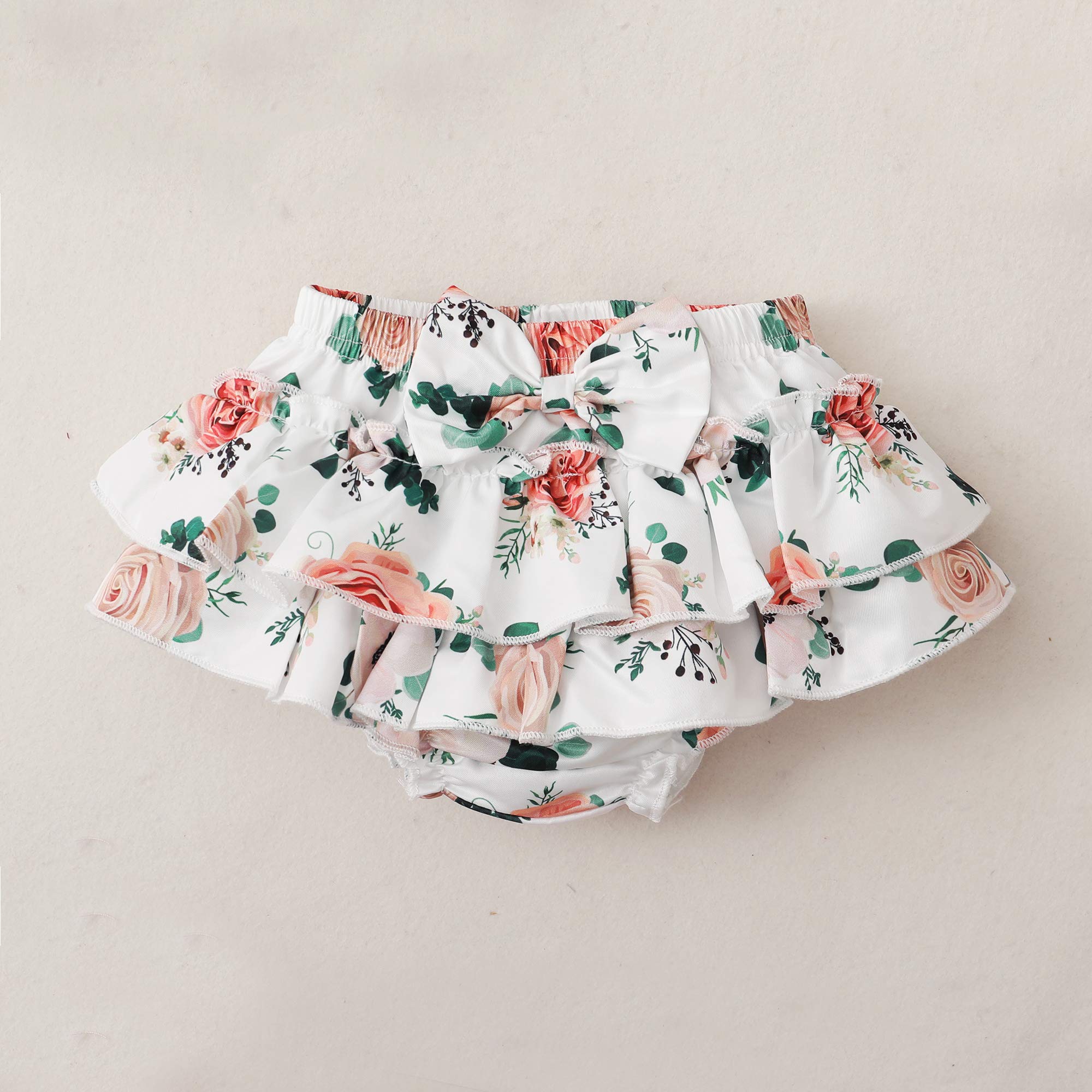 Bebé Recién Nacido Bebé Ropa Mameluco Pantalones Cortos Conjunto Floral Verano Trajes Lindo Bebé Ropa Niña - verde - 3-6 meses