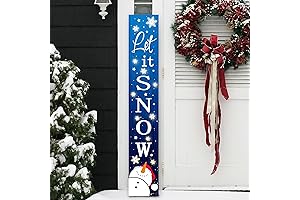Christmas Wooden Signs for Front Porch | Let It Snow Merry Christmas...